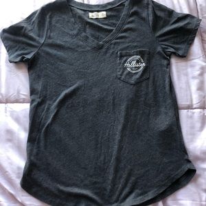 Hollister v-neck tee dark grey